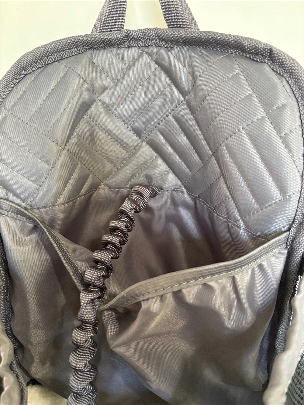 Gray Drawstring Daypack Backpack small animal- Top Paw